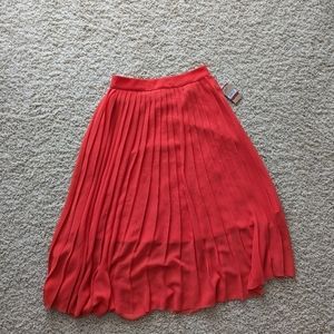 NWT, RACHEL Rachel Roy Midi Skirt, Size 0, Color Poppy